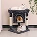 BEWISHOME Cat Tree Cat House Cat Condo with Sisal Scratching Posts, Plush Perch, Cat Tower Furniture Cat Bed Kitty Activity Center Kitten Play House, Grey MMJ08Bthumb 1