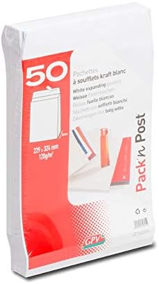 GPV Pack of 50 Kraft Envelopes Self-Adhesive 30 °C4 229x324 mm G White - Image 3