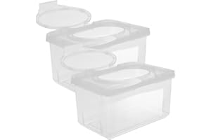 Alipis Baby Wipe Holder Box with Lid Refillable Pp Wipes Container for Moisture Protection Compact 7.67X4.92X4.33 Inch Dispen