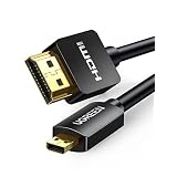 UGREEN Micro HDMI to HDMI Cable Adapter 1080P Ethernet Audio Return Compatible for GoPro Hero 7 Black Hero 5 6, Raspberry Pi 4, Sony A6000 A6300 Camera, Nikon B500, Lenovo Yoga 3 Pro, Yoga 710, 10FT (Tamaño: 10FT)