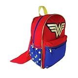DC Comics Wonder Woman Backpack with Detachable Cape and Side Mesh Pockets