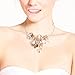 Floral Mother of Pearl & Cultured Freshwater Pink Pearl Cluster Choker Wrap Necklace