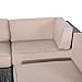 Outsunny 9pc Outdoor Patio Rattan Wicker Sofa Sectional & Chaise Lounge Furniture Set - Desert Sand