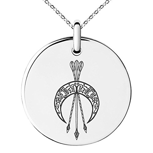 TioneerGreek Goddess Small Medallion Circle Charm Pendant Necklace