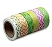 LolliZ® Washi Tape – Spring Garden Set with Six Rolls of Fun and Festive Colors
