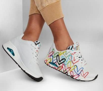 Skechers, Scarpe da Ginnastica Donna, Bianco, 38 EU