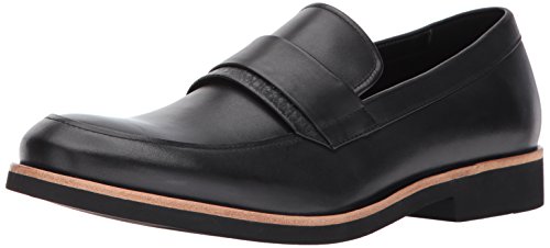 Calvin Klein Men's Forbes Dress Calf Slip-On Loafer, Black, 11 M US