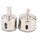 Yosoo 2PCS Diamond Coated Hole Saw Drill Bits for Ceramic Tile Marble Rock Porcelain