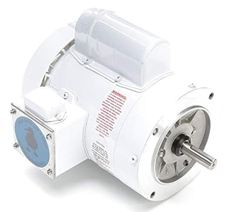 Leeson 3/4 HP Washdown Motor, Capacitor-Start, 1725 Nameplate RPM, 115/