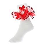 Girls Celebration Nylon Socks with Organza Trim