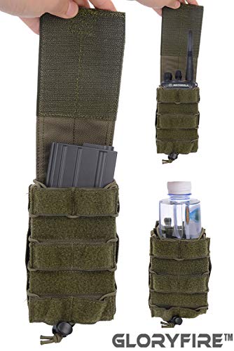 GFIRE Mag Pouch Military Use Single Universal Pistol Magazine Portable Pouch Molle Pouch for M4/5.66 1000D Cordura UTX Duraflex Buckle - Thumbnail 4