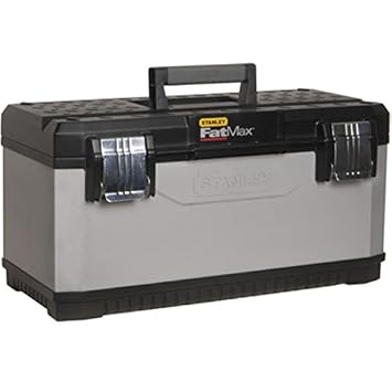 Stanley FatMax Werkzeugbox / Werkzeugkoffer (26', 66x29x30cm, herausnehmbare Trage, stabiler Koffer mit Aussparung, Werkzeugk