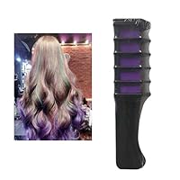 Temporary Hair Comb with Hair Dye, Easy to Color, Clean, No Wet Hair, Unpara Convenient Chalk Dye Powder With Comb Salon Hair Mascara Crayons DIY in Line With FDA Certification Standards (purple)