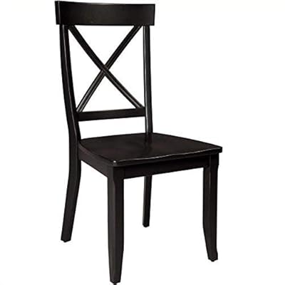 Classic Black Pair of Dining Chairs by Home Styles