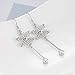 Sterling Silver Snowflake Earrings for Women Teens, Winter Dangle Earrings Snowflake Jewelry Gifts for Christmas