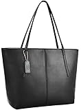 Tote Handbags,Coofit Fashion Purses and Handbags for Women PU Leather Purse Tote Bag Black