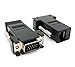 Poyiccot VGA Extender to CAT5 CAT6 RJ45 Cable Adapter, VGA 15 Pin Male to Rj45 Female Jack Coupler Adapter (pack of 2) Brand change to:Poyiccot