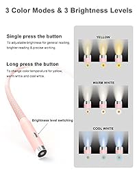D BABE LED Neck Reading Light, Book Lights for
