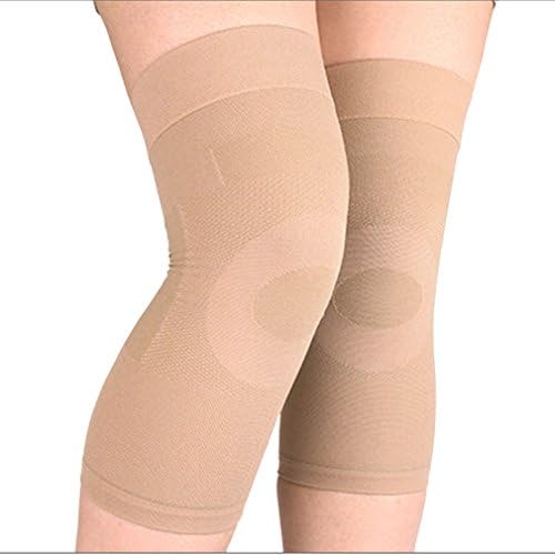 OOCOME Knee Sleeve Support Elastic Lightweight Breathable Warmer Knee Brace Release Kneecap Kneelet for Male Female(1pair) (XXL, Carneous)