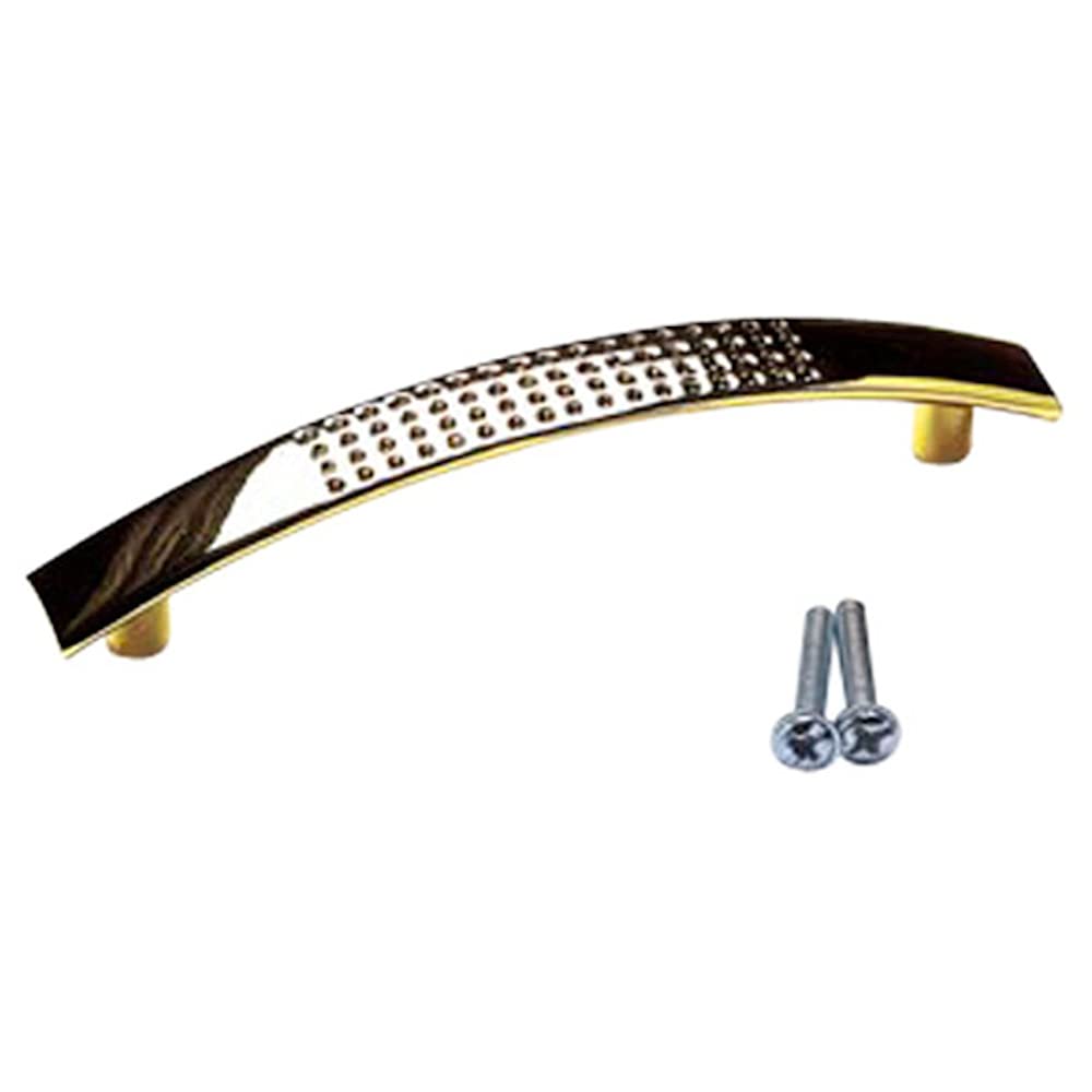 Merriway® BH01077 (20 Pcs) 96 mm Brassed 'D' Style Dimpled Handle - Pack of 20 Pieces