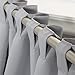 Best Home Fashion Thermal Insulated Blackout Curtains - Back Tab/ Rod Pocket - Grey - 52