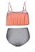 Byoauo Womens High Waist Bikini Swimsuits Two Piece Thin Shoulder Straps Plus Size Swimwear