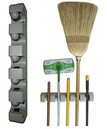 PUFFIN Holder Broom & Mop Organizer Heavy Quality Mop & Broom Holder