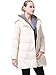 Miya Thickened Hooded Down Jacket For Women Long Overcoat Womens Winter coats, Beige, Small