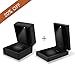 J.Rosée Pendant Organizer Black LED Jewelry Box Valentine's Day Romantic Gifts Case for Necklace and Earring Rubber Paint