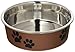 Loving Pets Bella Dog Bowls- Stainless Steel Dog & Cat Bowls - Spill Proof Dog Food Bowl, Cat Bowl, Puppy Essentials & Pet Supplies Great for Home & Travel (Small 10-20 lbs, Copper)