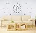 Kakuu 24PCS Silver Butterfly Wall Decals - 3D Butterflies Wall Stickers Removable Mural Decor Wall Stickers Decals Wall Decor Home Decor Kids Room Bedroom Decor Living Room Decor