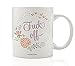 Fuck Off Mug, Funny Floral Adult Gift Idea for Her Sister Friend Humorous Pretty Vulgar Cursive Curse Cussing Sassy Swearing Flowers Sarcastic Rude Sayings 11oz Ceramic Coffee Cup Digibuddha DM0229