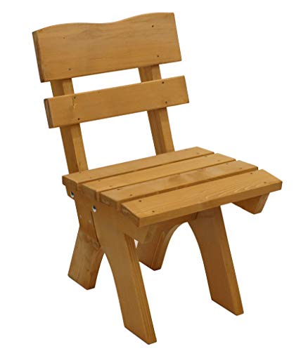DEGAMO Gartengarnitur Freital 150cm 4-teilig, 2X Stuhl, 1x Bank 150cm 3-sitzer und 1x Tisch 72x150cm, Kiefer lackiert, Outdoor – Bild 5
