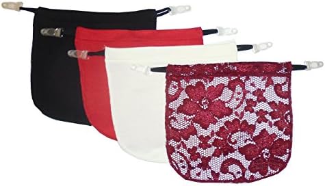 PACK OF FOUR MODESTY PANELS FOR COVERING CLEAVAGE- CLIP ON TO BRA STRAP YSLV4