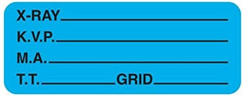 X-Ray K.V.P. 2-1/4" x 7/8" Lt Blue Label (Roll of 420)