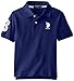 U.S. Polo Assn. Big Boys' Short Sleeve Solid Pique Polo, Marina Blue, 14/16