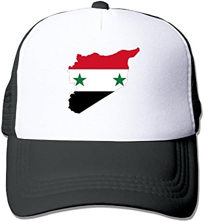 DYM Unisex Syria Map Flag Adjustable 100% Nylon One Size Fits Most Mesh Caps