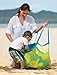 Sell4Style Beach Mesh Bag Sand Away Tote Bag for the Beach Family Children Play (Large)