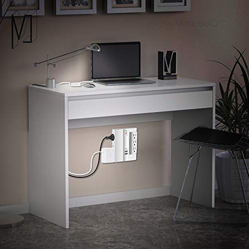 Wall Tap Surge Protector, Kasonic Top Power Strip 6 Power Outlets Plus 2 USB Ports Portable Wall-Mount Socket, Best Power Surge Protection Smart Charging for Home and Office (1 Pack)