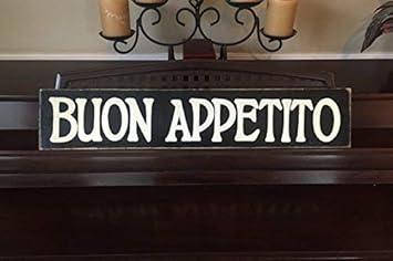Amazon De Zhaoshoping Holzschild Buon Appetito Italienische Kuche Essen Italien Landhausstil