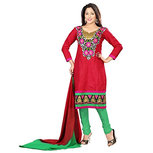 florence women's cambric cotton salwar suit dupatta material (sb-2082-apr)