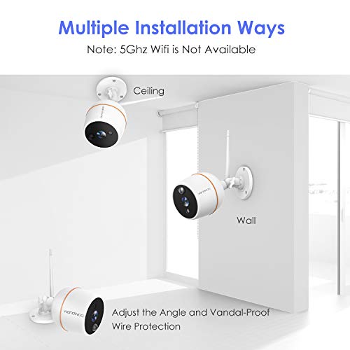 Security Camera System Wireless,Wandwoo 4CH 1080P NVR with 2pcs 1080P WiFi Cameras,Support 2-Way Audio,PIR Motion Detection,Indoor/Outdoor Wireless Camera System with 32G SD Card Include(Max 128G) - Thumbnail 7