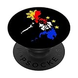 Philippine Map with Sun and Stars PopSockets