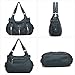 Scarleton Purses for Women Large Hobo Bags Washed Vegan Leather Shoulder Bag Satchel Tote Top Handle Handbags, H129207, Blue