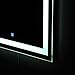 HOMCOM LED Bathroom Mirror Wall Mount Vanity Make Up Mirror with Dimmable Touch Switch Control and Defogger, Waterproof - 36