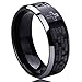 8mm Stainless Steel Wedding Band Ring for Men & Women Lord's Prayer Engraved Cross Praying Ring for Men & Woman
