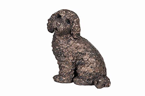 AT041 Jasper Cockapoo Sitting Resin Sculpture