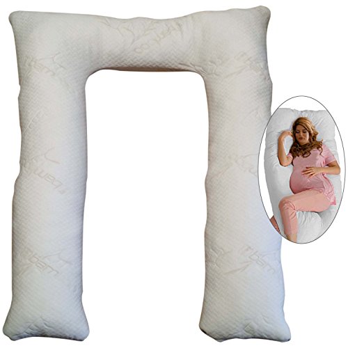 UShaped Body Pillow Organic Shredded Latex Pregnancy Body Pillow
