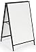 Real Estate Sign 24”w x 40”h x 24-1/2”d Black Coated Steel Metal Property Signage with a 22-1/4”w x 34”h Viewable Area – Yard A-Frame Has a Slide-in Design for Loading Posters