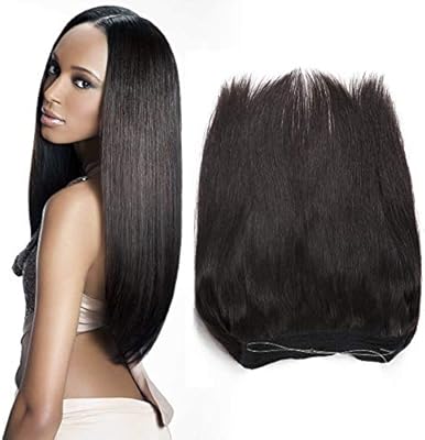 50cm 1b Flip On Hair Extensions Natural Human Hair Straight